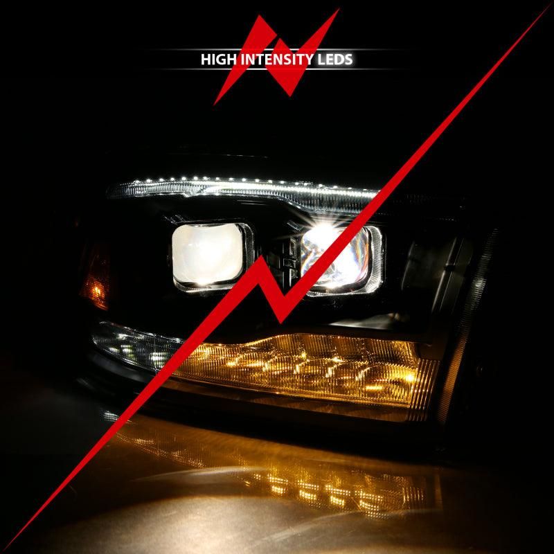 ANZO 111442 - ANZ111442 - ANZO 2009-2018 Dodge Ram 1500 Projector H.L. Switchback Chrome Amber - Shipped in Europe - Tuningsupply.com