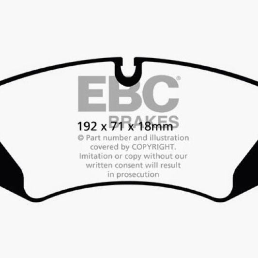 EBC DP62123 - EBCDP62123 - EBC 14+ Land Rover LR4 3.0 Supercharged Greenstuff Front Brake Pads - Shipped in Europe - Tuningsupply.com