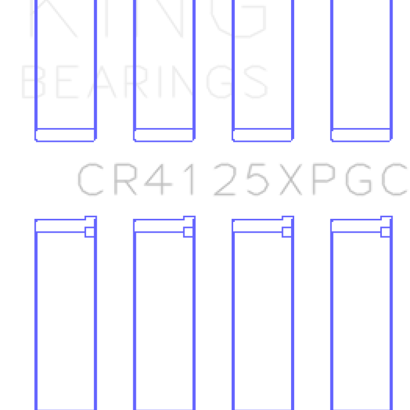King Engine Bearings GCR4125XPGC - KINGCR4125XPGC - King Subaru EJ20/EJ22/EJ25 (Suites 52mm Journal Size) Tri-Metal Coated Rod Bearing Set - Size STD - Shipped in Europe - Tuningsupply.com