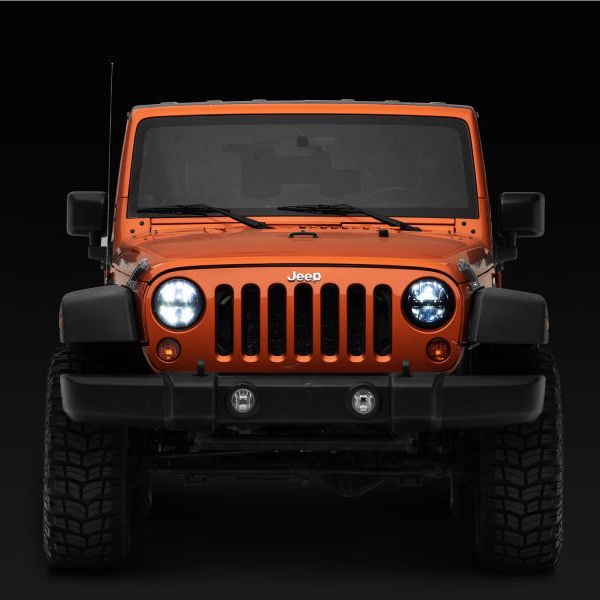 Raxiom J108039 - RAXJ108039 - Raxiom 97-18 Jeep Wrangler TJ/JK Axial Series LED Headlights- Black Housing (Clear Lens) - Shipped in Europe - Tuningsupply.com