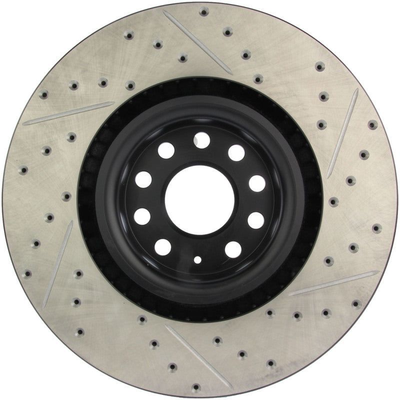 Stoptech 127.33112R - STO127.33112R - StopTech 09 VW Passat CC / 06-09 Passat Slotted & Drilled Right Front Rotor - Shipped in Europe - Tuningsupply.com