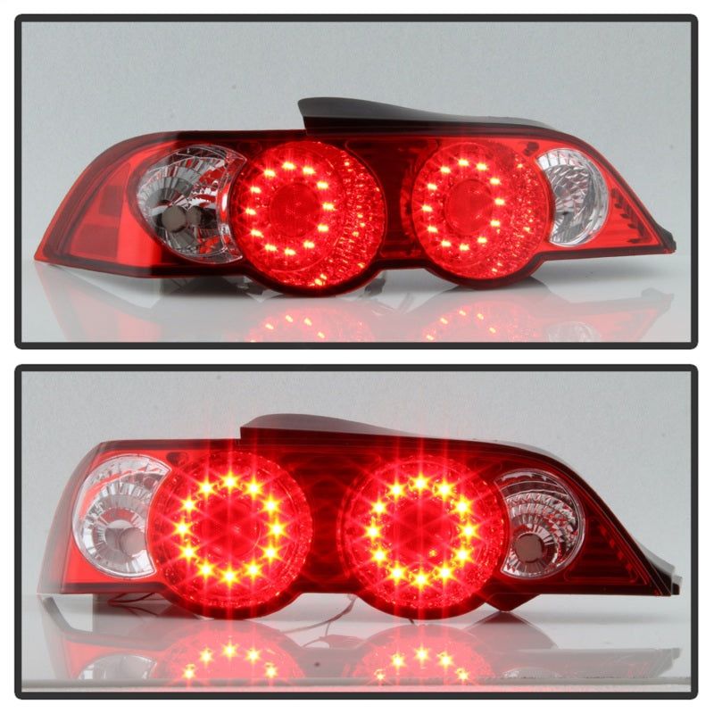 SPYDER 5000385 - SPY5000385 - Spyder Acura RSX 02-04 LED Tail Lights Red Clear ALT-YD-ARSX02-LED-RC - Shipped in Europe - Tuningsupply.com