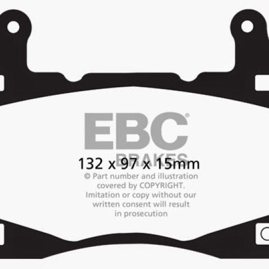 EBC DP31895C - EBCDP31895C - EBC 11-15 Chevrolet Camaro (5th Gen) 6.2 Redstuff Front Brake Pads - Shipped in Europe - Tuningsupply.com