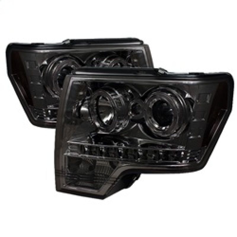 SPYDER 5010254 - SPY5010254 - Spyder Ford F150 09-14 Projector Headlights Halogen Model- LED Halo LED Smke PRO-YD-FF15009-HL-SM - Shipped in Europe - Tuningsupply.com