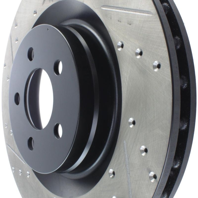 Stoptech 127.63063R - STO127.63063R - StopTech SportStop 06-09 Chrysler SRT-8 Front Right Drilled & Slotted Rotor - Shipped in Europe - Tuningsupply.com