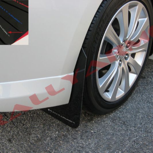 Rally Armor MF6-UR-BLK/SIL - RALMF6-UR-BLK/SIL - Rally Armor 08-10 Subaru WRX / 08-11 Impreza 2.5i (Hatch/Sedan) Black UR Mud Flap w/Silver Logo - Shipped in Europe - Tuningsupply.com