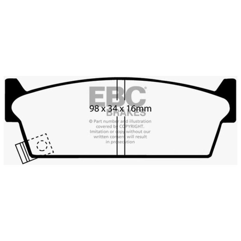 EBC DP3686/2C - EBCDP3686/2C - EBC 90-93 Infiniti M30 3.0 Redstuff Rear Brake Pads - Shipped in Europe - Tuningsupply.com