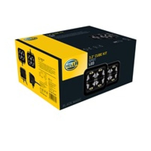 Hella LA358176821 - HELLA358176821 - Hella Universal Black Magic 3.2in L.E.D. Cube Kit - Spot Beam - Shipped in Europe - Tuningsupply.com