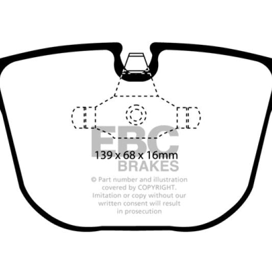 EBC DP31451C - EBCDP31451C - EBC 08-10 BMW M3 4.0 (E90) Redstuff Rear Brake Pads - Shipped in Europe - Tuningsupply.com