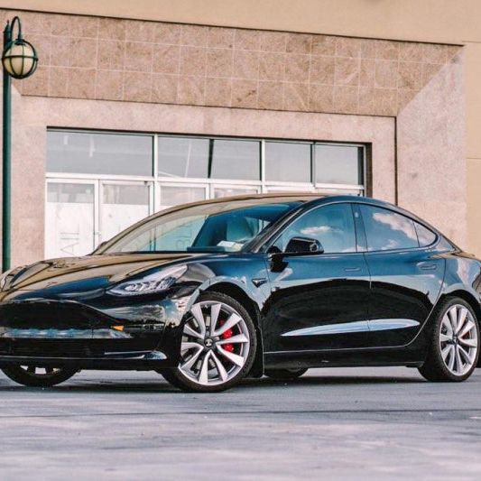 Rally Armor MF62-UR-BLK/RD - RALMF62-UR-BLK/RD - Rally Armor 17-23 Tesla Model 3 Black UR Mud Flap w/Red Logo - Shipped in Europe - Tuningsupply.com