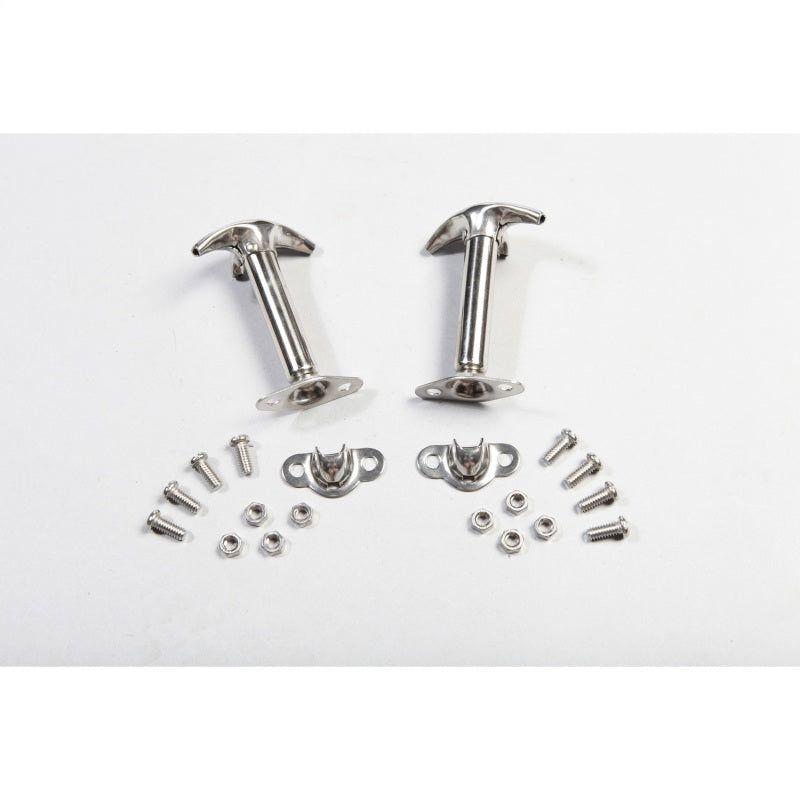 Rugged Ridge 11116.01 - RUG11116.01 - Rugged Ridge 41-95 Jeep CJ / Jeep Wrangler Hood Catch Kit Stainless - Shipped in Europe - Tuningsupply.com