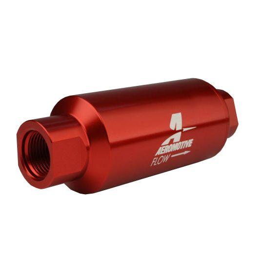 Aeromotive 12335 - AER12335 - Aeromotive In-Line Filter - AN-10 size - 40 Micron SS Element - Red Anodize Finish - Shipped in Europe - Tuningsupply.com