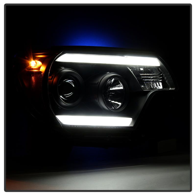 SPYDER 5081711 - SPY5081711 - Spyder Toyota Tacoma 12-15 Projector Headlights Light Bar DRL Black PRO-YD-TT12-LBDRL-BK - Shipped in Europe - Tuningsupply.com