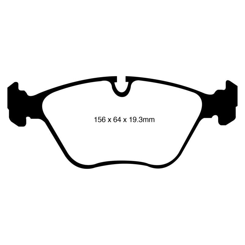 EBC DP41994R - EBCDP41994R - EBC 10-14 BMW X5 4.4 Twin Turbo (50) Yellowstuff Front Brake Pads - Shipped in Europe - Tuningsupply.com