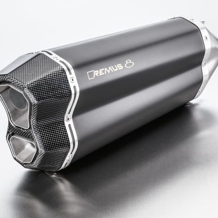 Remus 84783 100065 - RMS84783 100065 - Remus 18-20 BMW R 1250 GS/Adventure (Euro 4) Remus 8 Black Race Slip On (Connection Tube Req) - Shipped in Europe - Tuningsupply.com