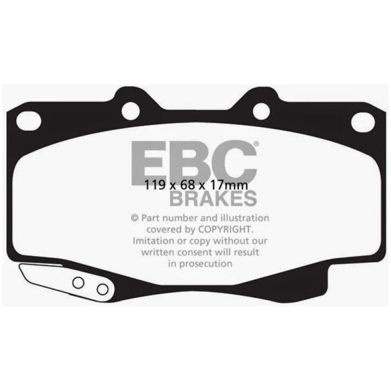 EBC DP42005R - EBCDP42005R - EBC 99-04 Toyota Tacoma 4WD 2.7 Yellowstuff Front Brake Pads - Shipped in Europe - Tuningsupply.com