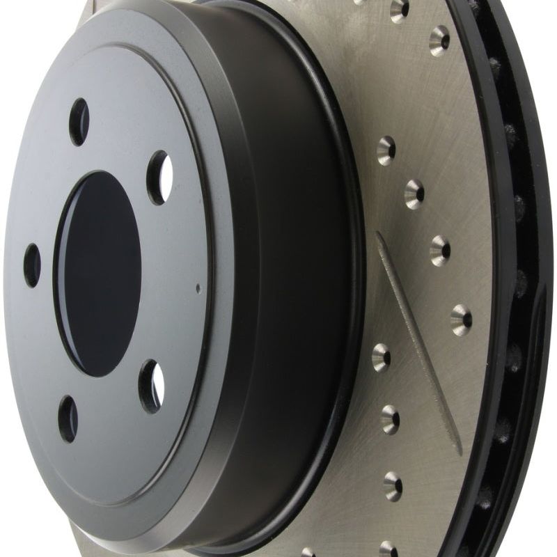 Stoptech 127.63062R - STO127.63062R - StopTech 05-09 Chrysler 300 (5.7L V8 exc SRT-8) Rear Right Slotted & Drilled Rotor - Shipped in Europe - Tuningsupply.com