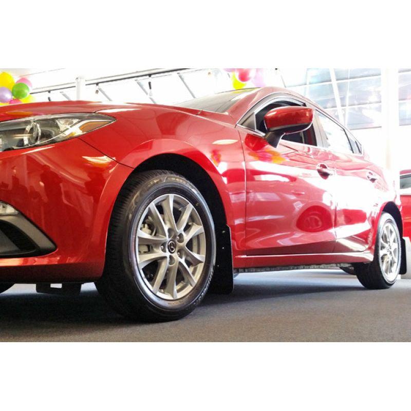 Rally Armor MF31-UR-BLK/RD - RALMF31-UR-BLK/RD - Rally Armor 14-18 Mazda3 Black UR Mud Flap w/Red Logo - Shipped in Europe - Tuningsupply.com