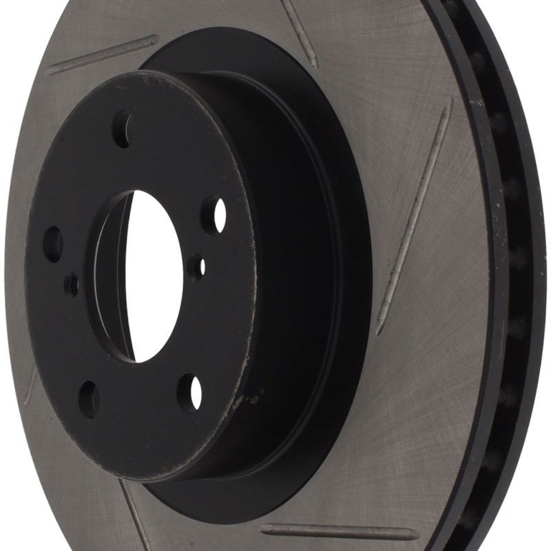 Stoptech 126.47012SL - STO126.47012SL - StopTech Power Slot 00-05 Legacy / 7/98-08 Impreza Front Left SportStop Slotted Rotor - Shipped in Europe - Tuningsupply.com