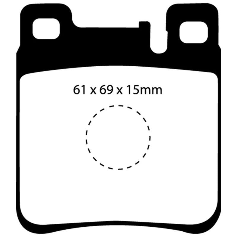 EBC DP4887R - EBCDP4887R - EBC 05-06 Chrysler Crossfire 3.2 SRT6 Yellowstuff Rear Brake Pads - Shipped in Europe - Tuningsupply.com