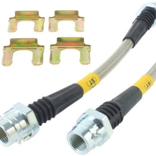Stoptech 950.33500 - STO950.33500 - StopTech 98-06 Golf 1.8 Turbo/VR6/20th Ann Rear Stainless Steel Brake Line Kit (does not replace all - Shipped in Europe - Tuningsupply.com