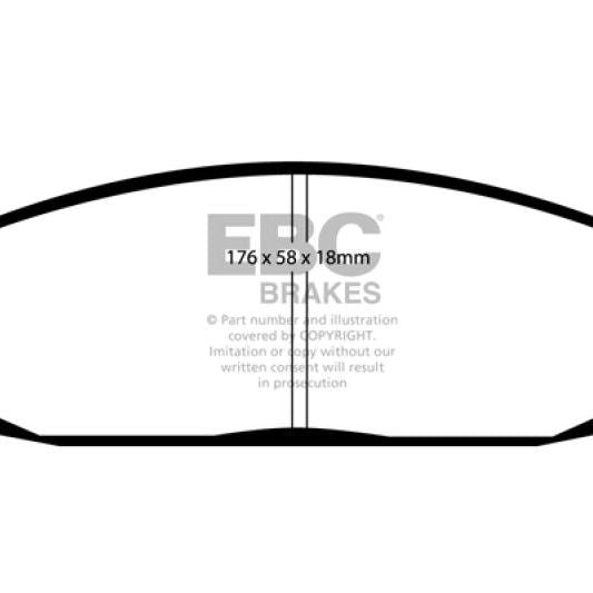 EBC DP61732 - EBCDP61732 - EBC 05-10 Jeep Commander 3.7 Greenstuff Front Brake Pads - Shipped in Europe - Tuningsupply.com