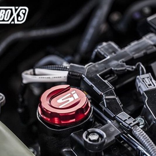 Turbo XS HC-OC-RED-SI - TXSHC-OC-RED-SI - Turbo XS 2016+ Honda Civic Red Oil Cap - Shipped in Europe - Tuningsupply.com