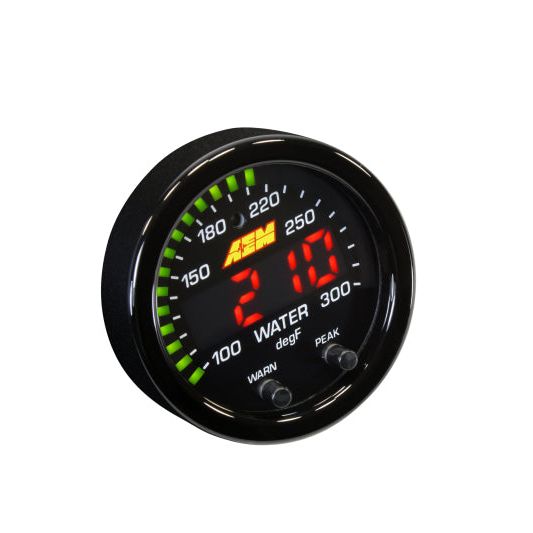 AEM 30-0302 - AEM30-0302 - AEM X-Series Temperature 100-300F Gauge Kit (ONLY Black Bezel and Water Temp. Faceplate) - Shipped in Europe - Tuningsupply.com