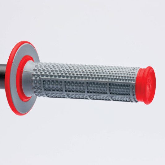 Renthal G163 - RENG163 - Renthal MX Dual Compound Grips Tapered 1/2 Waffle - Grey/ Red - Shipped in Europe - Tuningsupply.com