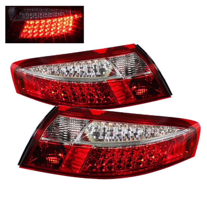 SPYDER 5013132 - SPY5013132 - xTune Porsche 911 996 ( Non 4S. Turbo. GT3 ) 99-04 LED Tail Lights Red Clear ALT-ON-P99699-LED-RC - Shipped in Europe - Tuningsupply.com