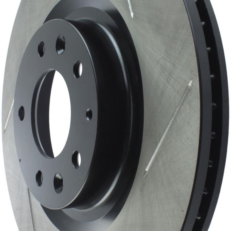 Stoptech 126.45071SL - STO126.45071SL - StopTech Power Slot 2003+ Mazda RX8 Slotted Left Front Rotor - SPORT SUSPENSION ONLY - Shipped in Europe - Tuningsupply.com