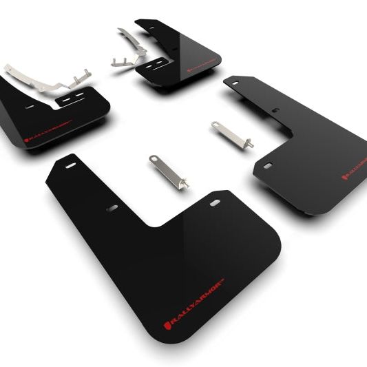 Rally Armor MF80-UR-BLK/RD - RALMF80-UR-BLK/RD - Rally Armor 22-25 VW MK8 Golf GTI/R Black UR Mud Flap w/Red Logo - Shipped in Europe - Tuningsupply.com