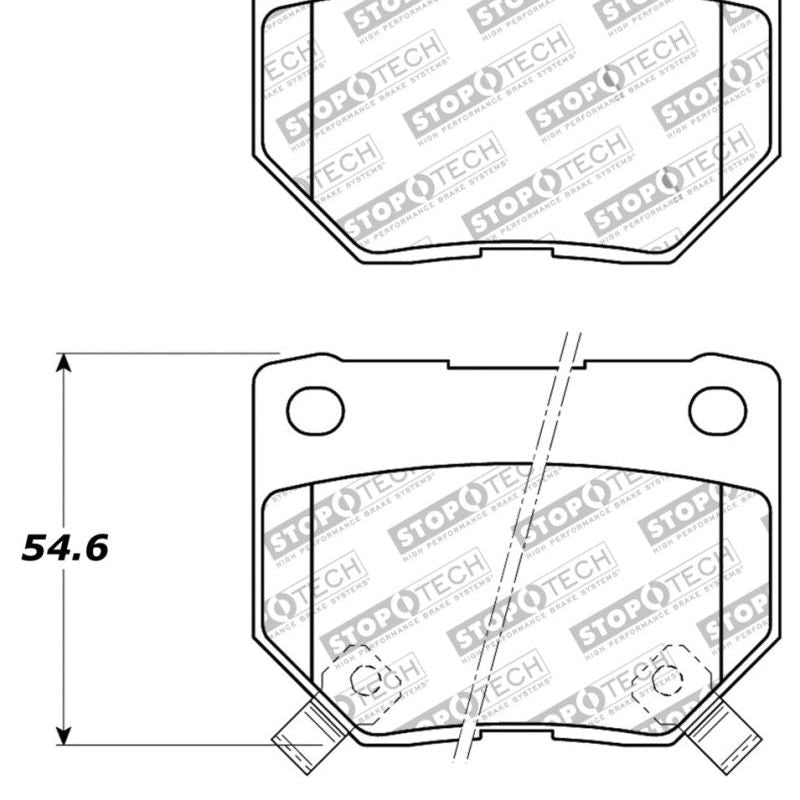 Stoptech 309.04611 - STO309.04611 - StopTech Performance 06-07 Subaru Impreza WRX (Exc STi) Rear Brake Pads - Shipped in Europe - Tuningsupply.com