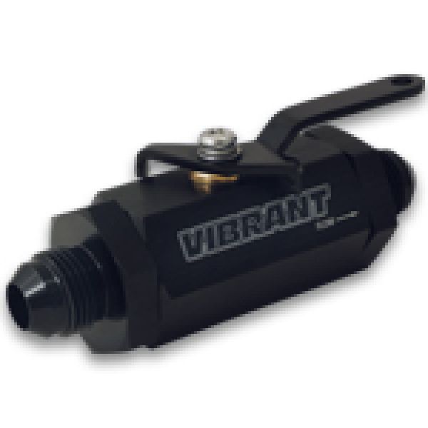 Vibrant 16744 - VIB16744 - Vibrant -4AN to -4AN Male Shut Off Valve - Black - Shipped in Europe - Tuningsupply.com