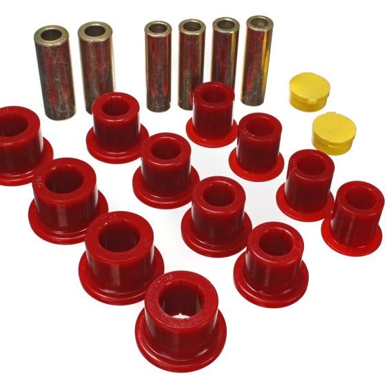 Energy Suspension 4.2148R - ENG4.2148R - Energy Suspension 00-04 Ford Excursion 4WD / 99-04 F250/F350 4WD Red Front Leaf Spring Bushing Set - Shipped in Europe - Tuningsupply.com