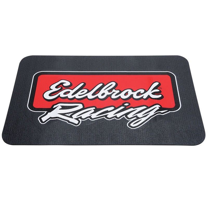 Edelbrock 2324 - EDE2324 - Edelbrock Racing Fender Cover - PVC Foam Mat - 2 Color Printed Edelbrock Racing Logo - Shipped in Europe - Tuningsupply.com