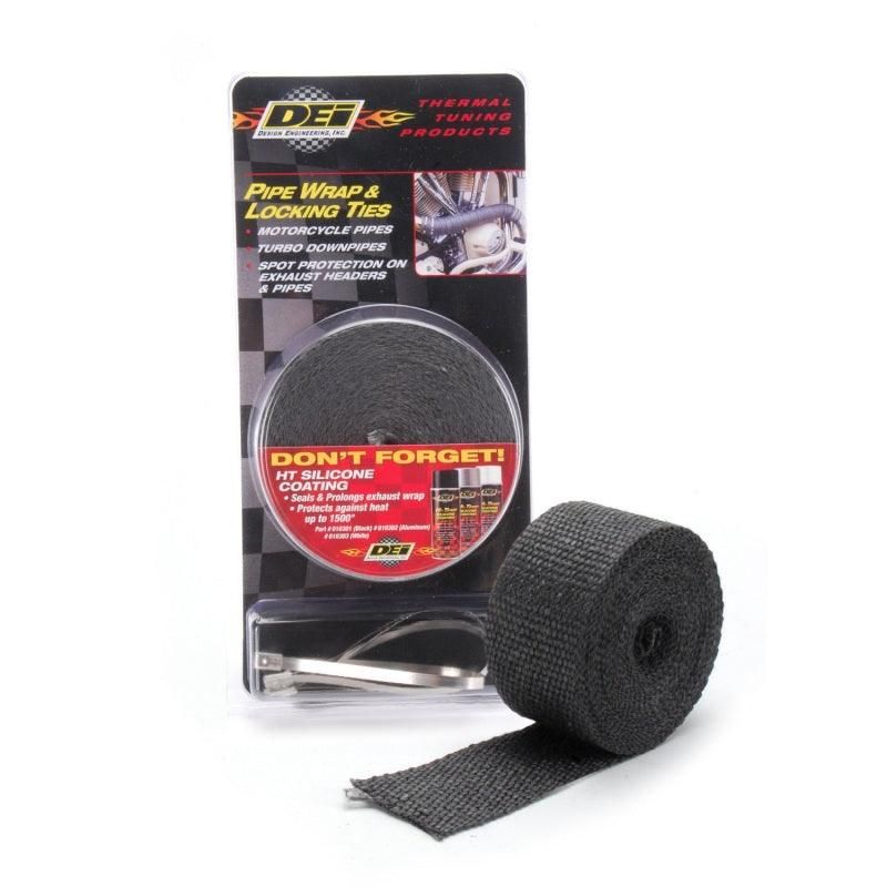 DEI 10119 - DEI10119 - DEI Exhaust Wrap Kit - Pipe Wrap and Locking Tie - Black - Shipped in Europe - Tuningsupply.com