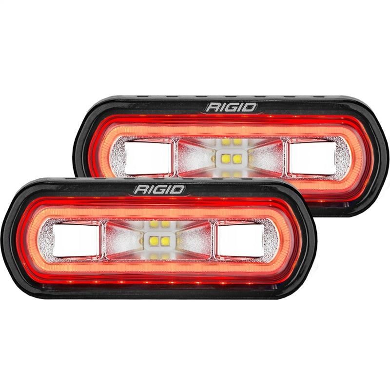 Rigid Industries 53122 - RIG53122 - Rigid Industries SR-L Series Surface Mount LED Spreader Pair w/ Red Halo - Universal - Shipped in Europe - Tuningsupply.com
