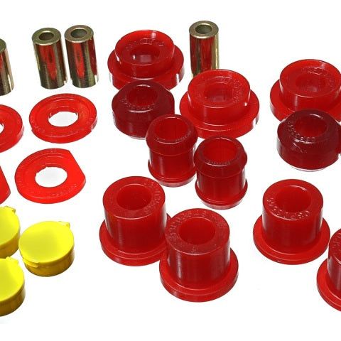 Energy Suspension 16.3123R - ENG16.3123R - Energy Suspension 06-11 Honda Civic Red Rear Lower Trailing Arm and Lower Knuckle Bushing Set - Shipped in Europe - Tuningsupply.com