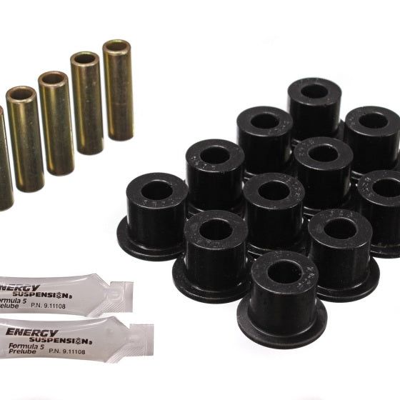 Energy Suspension 6.2102G - ENG6.2102G - Energy Suspension 72-81 Scout II Black Front & Rear Leaf Spring Bushing Set - Shipped in Europe - Tuningsupply.com