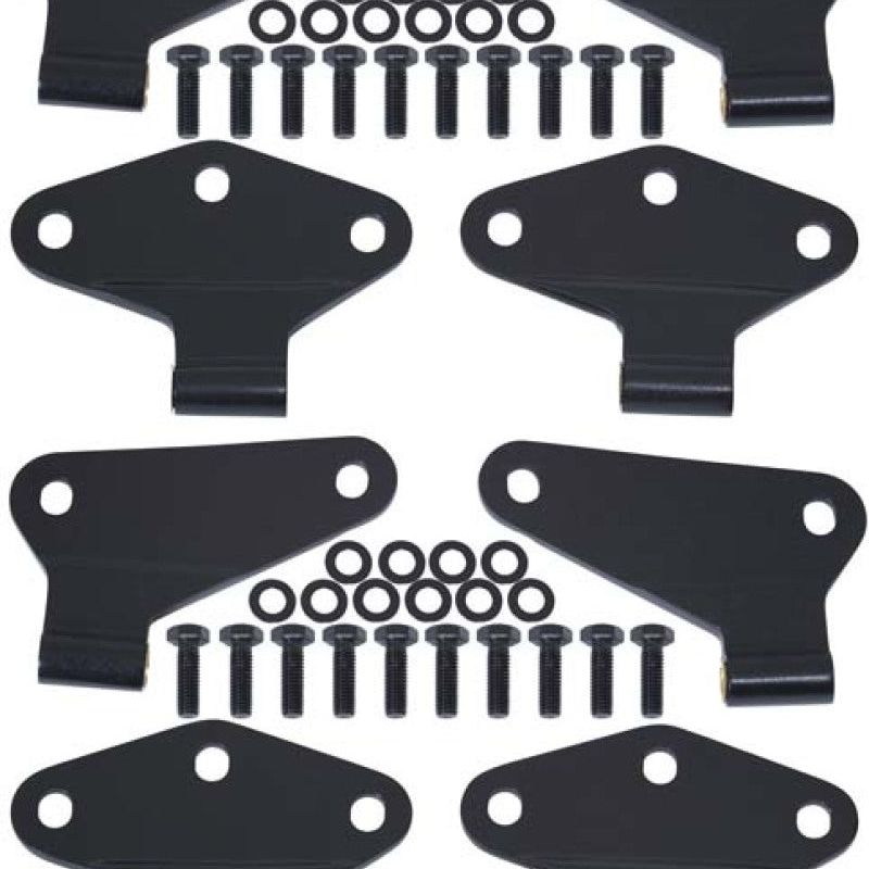 Kentrol 80581 - KEN80581 - Kentrol 07-18 Jeep Wrangler JK Body Door Hinge Set 8 Pieces 4 Door - Textured Black - Shipped in Europe - Tuningsupply.com