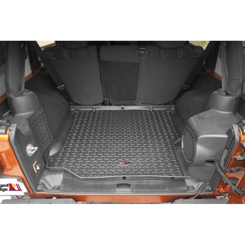 Rugged Ridge 12975.03 - RUG12975.03 - Rugged Ridge Floor Liner Cargo Black 2007-2018 Jeep Wrangler Unlimited JK 4 Dr - Shipped in Europe - Tuningsupply.com