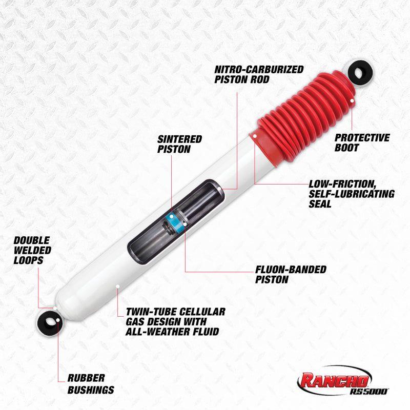 Rancho RS5418 - RHORS5418 - Rancho 10-17 Jeep Wrangler Front RS5000 Steering Stabilizer - Shipped in Europe - Tuningsupply.com