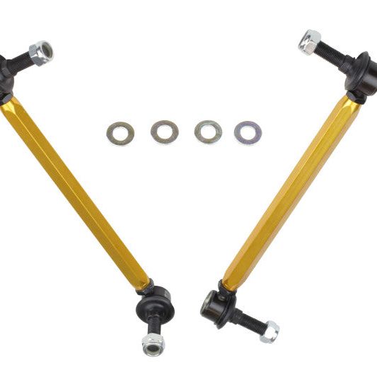 Whiteline KLC169 - WHLKLC169 - Whiteline 05+ Mustang Coupe 8cyl (Inc Shelby GT/ GT500) Front Swaybar Link Kit H/Duty Adj Steel Ball - Shipped in Europe - Tuningsupply.com