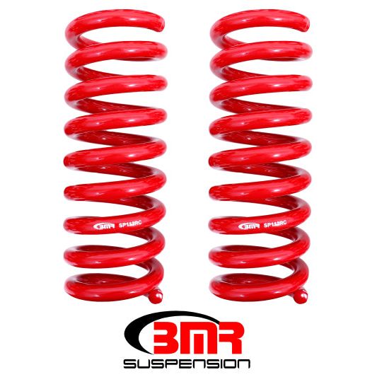 BMR Suspension SP112R - BMRSP112R - BMR 08-18 Dodge Challenger Rear Lowering Springs 1.25in Drop Performance Version - Red - Shipped in Europe - Tuningsupply.com