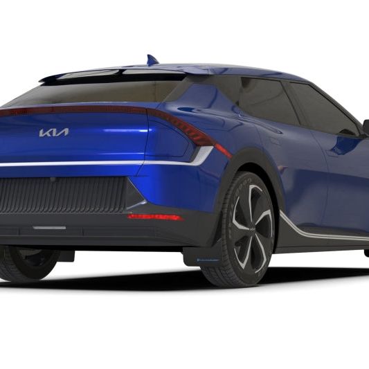 Rally Armor MF91-UR-BLK-DGRY - RALMF91-UR-BLK-DGRY - Rally Armor 22-25 Kia EV6 Black UR Mud Flap Dark Grey Logo - Shipped in Europe - Tuningsupply.com