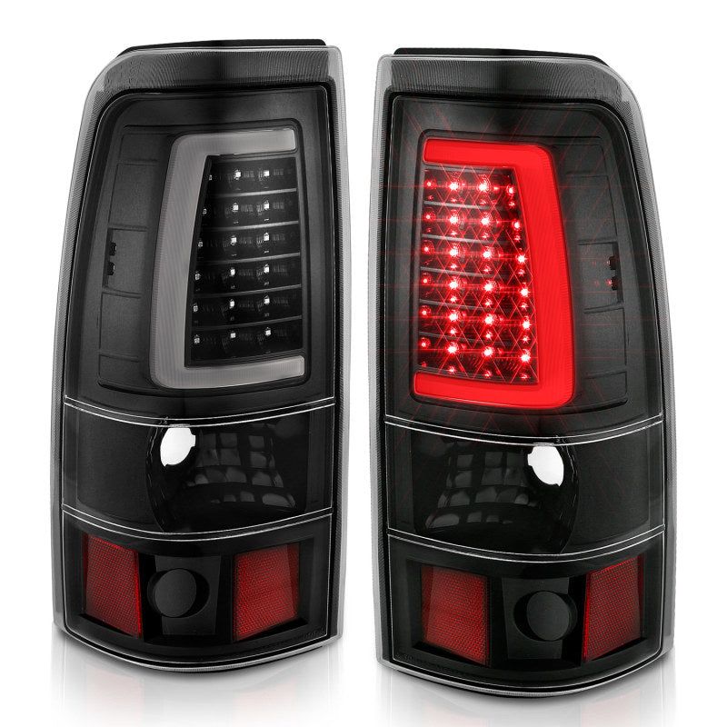 ANZO 311330 - ANZ311330 - ANZO 1999-2002 Chevy Silverado 1500 LED Taillights Plank Style Black w/Clear Lens - Shipped in Europe - Tuningsupply.com