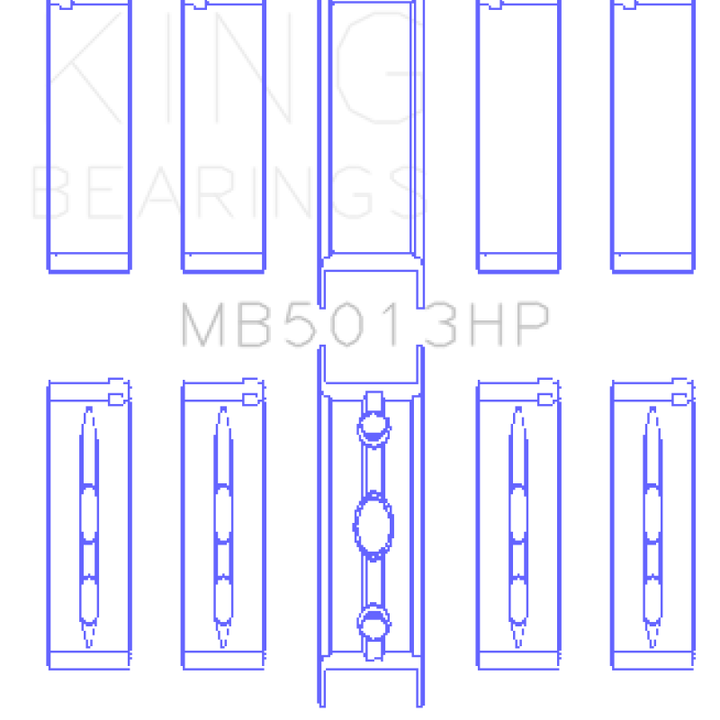 King Engine Bearings GMB5013HP - KINGMB5013HP - King Engine Bearings Chevy LS1/LS6/LS3 Bi-Metal Performance Main Bearing Set - Size STD - Shipped in Europe - Tuningsupply.com