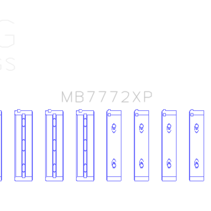 King Engine Bearings GMB7772XP - KINGMB7772XP - King Engine Bearings Subaru EZ30/EZ30D Performance Main Bearing Set - Size STD - Shipped in Europe - Tuningsupply.com