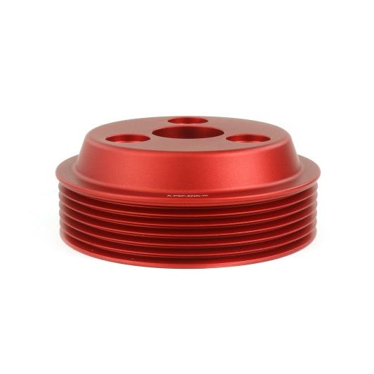Perrin Performance PSP-ENG-112RD - PERPSP-ENG-112RD - PERRIN 22-25 Subaru WRX / 21-25 Crosstrek / 20-25 LGT/OBXT/FXT Lightweight Water Pump Pulley - Red - Shipped in Europe - Tuningsupply.com